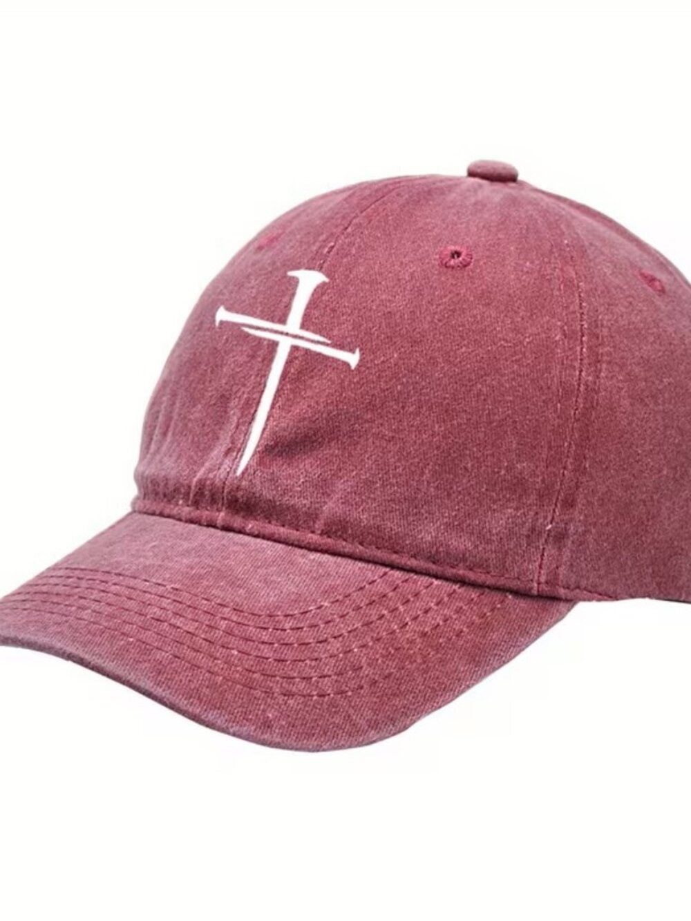 Red Christian Cross Sword Hat Jesus Faith Religious Baseball Cap Dad Hat Gift